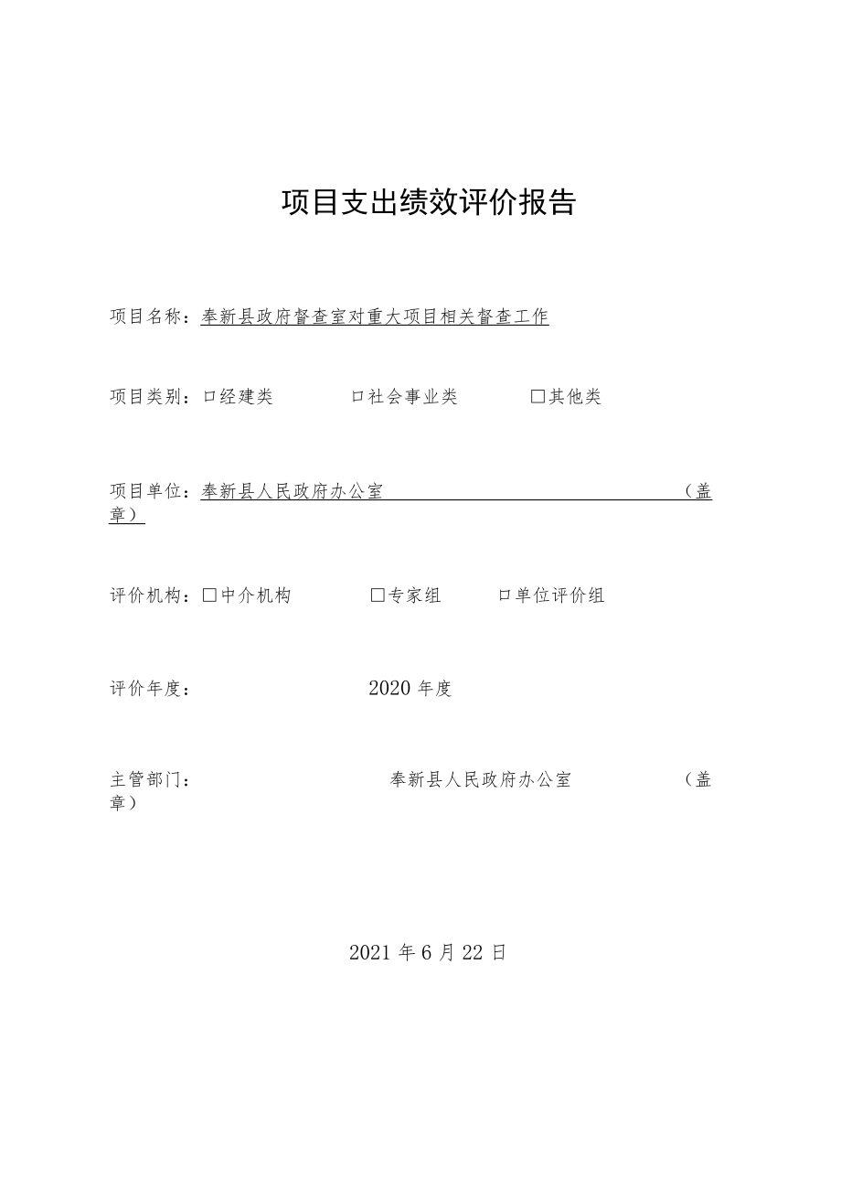 项目支出绩效评价报告.docx_第1页