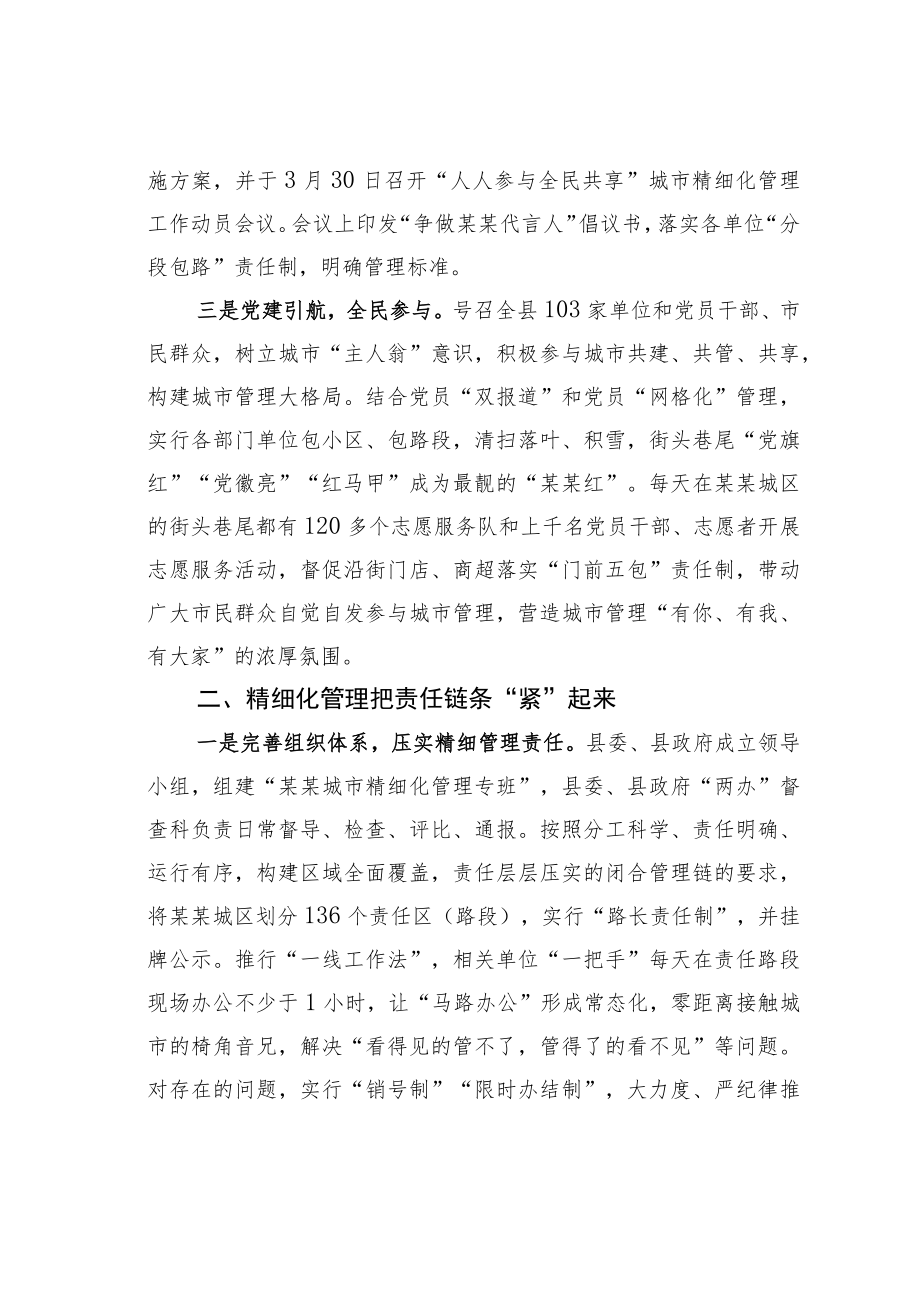 某某县城市精细化管理模式经验交流发言.docx_第2页