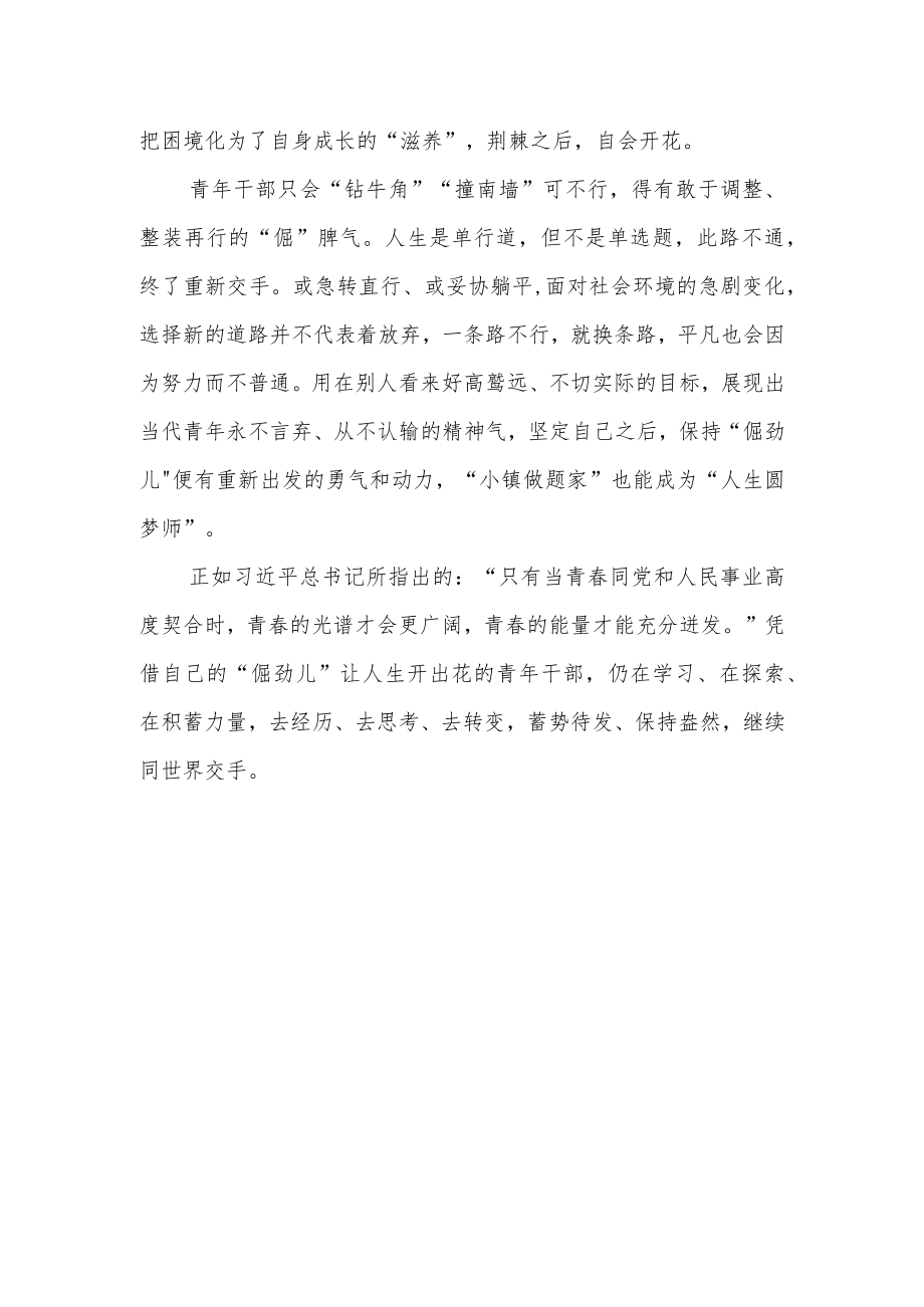 青年干部观看《高山清渠》心得体会研讨发言材料（十五）.docx_第2页