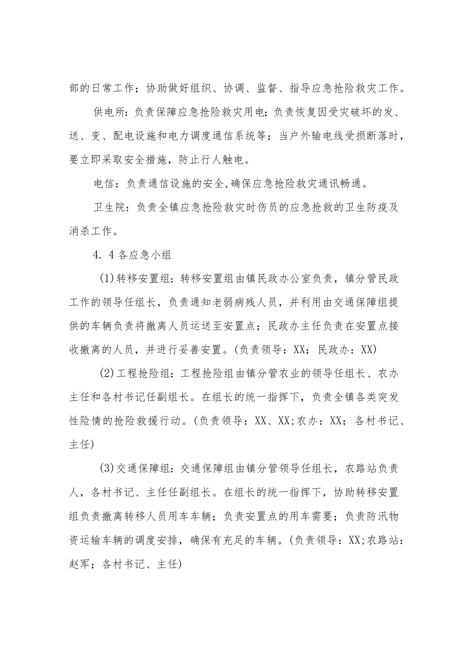 XX镇防汛抢险应急预案.docx_第3页