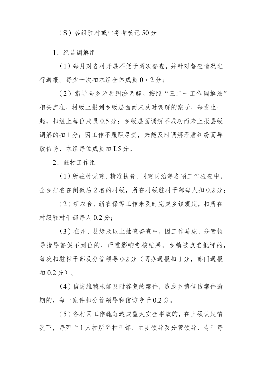 XX乡2022年度干部绩效考核办法.docx_第3页