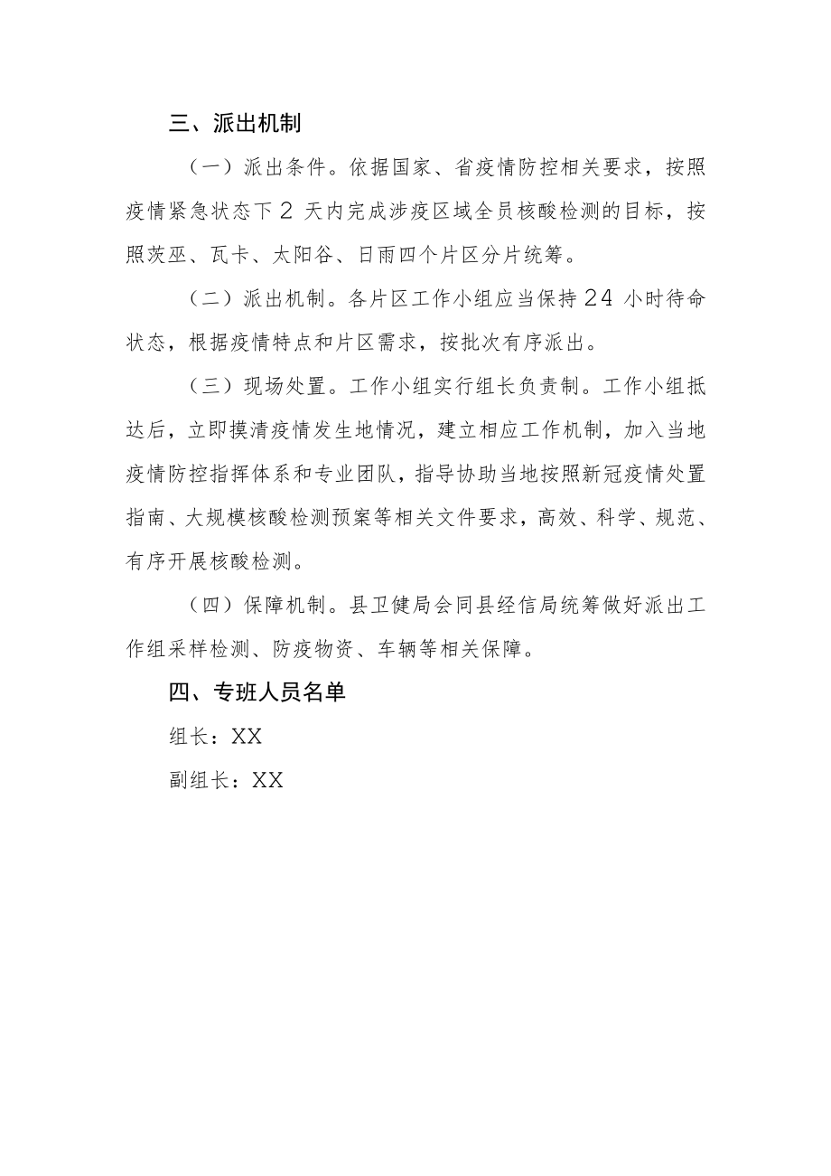 新冠疫情核酸检测调度专班方案.docx_第3页