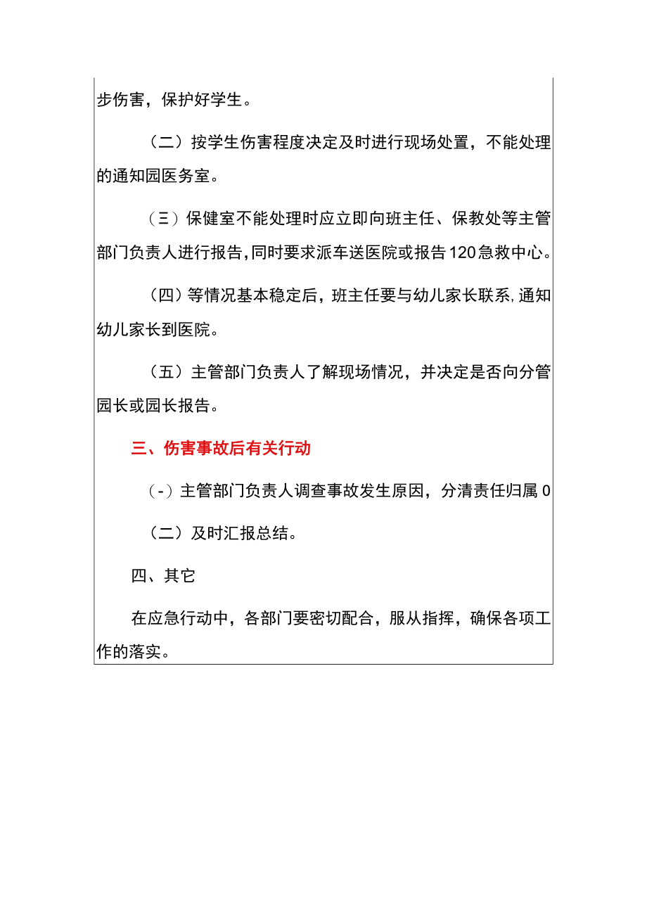 2022幼儿园体育教学中突发伤害事件应急预案（范本）.docx_第2页