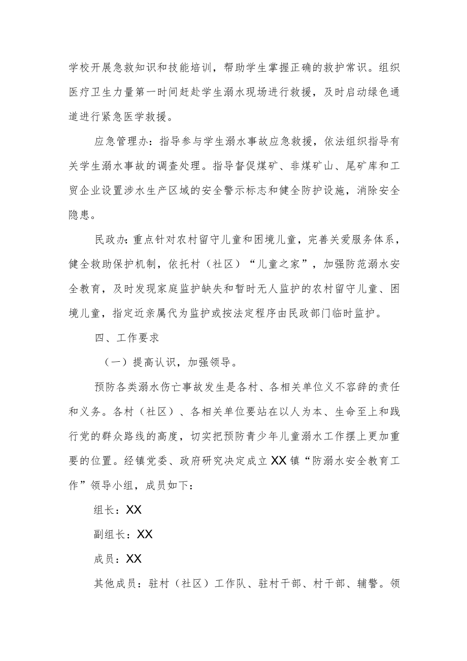 XX镇防溺水工作实施方案.docx_第3页