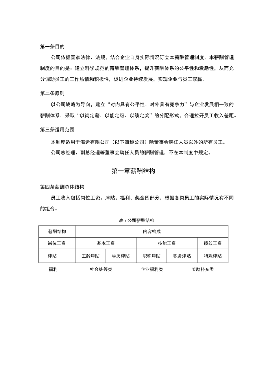 海运有限公司薪酬管理制度.docx_第3页