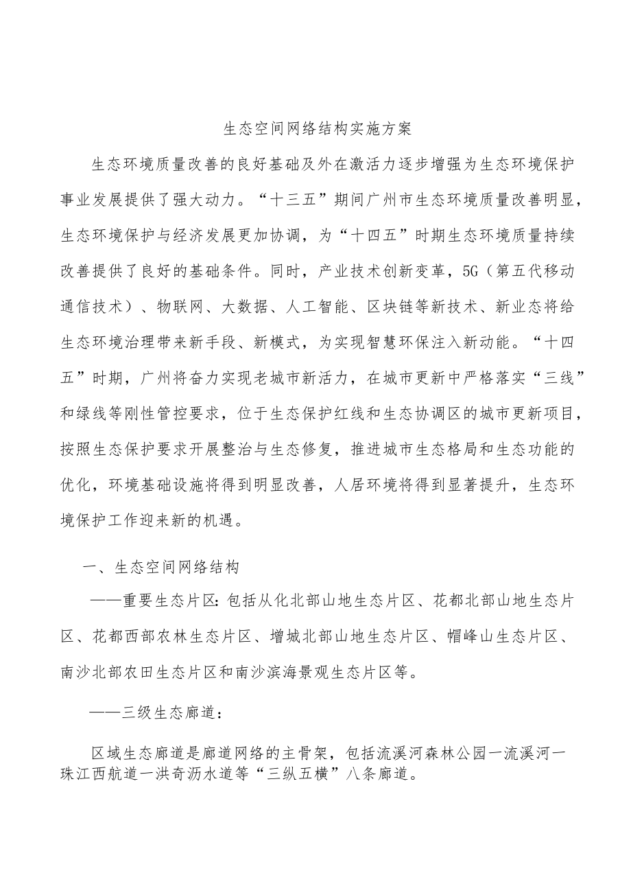 生态空间网络结构实施方案.docx_第1页