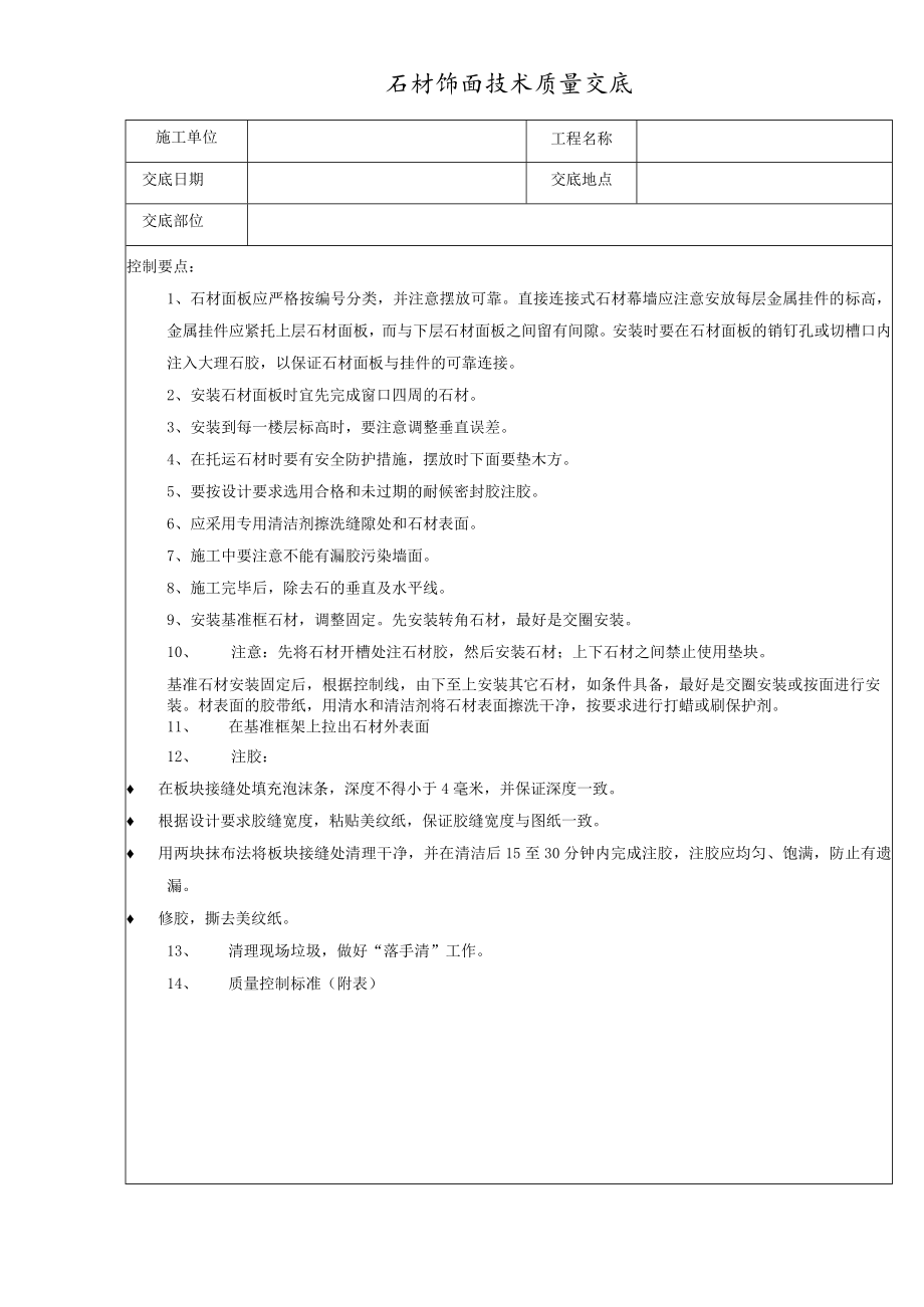 石材饰面技术交底.docx_第1页