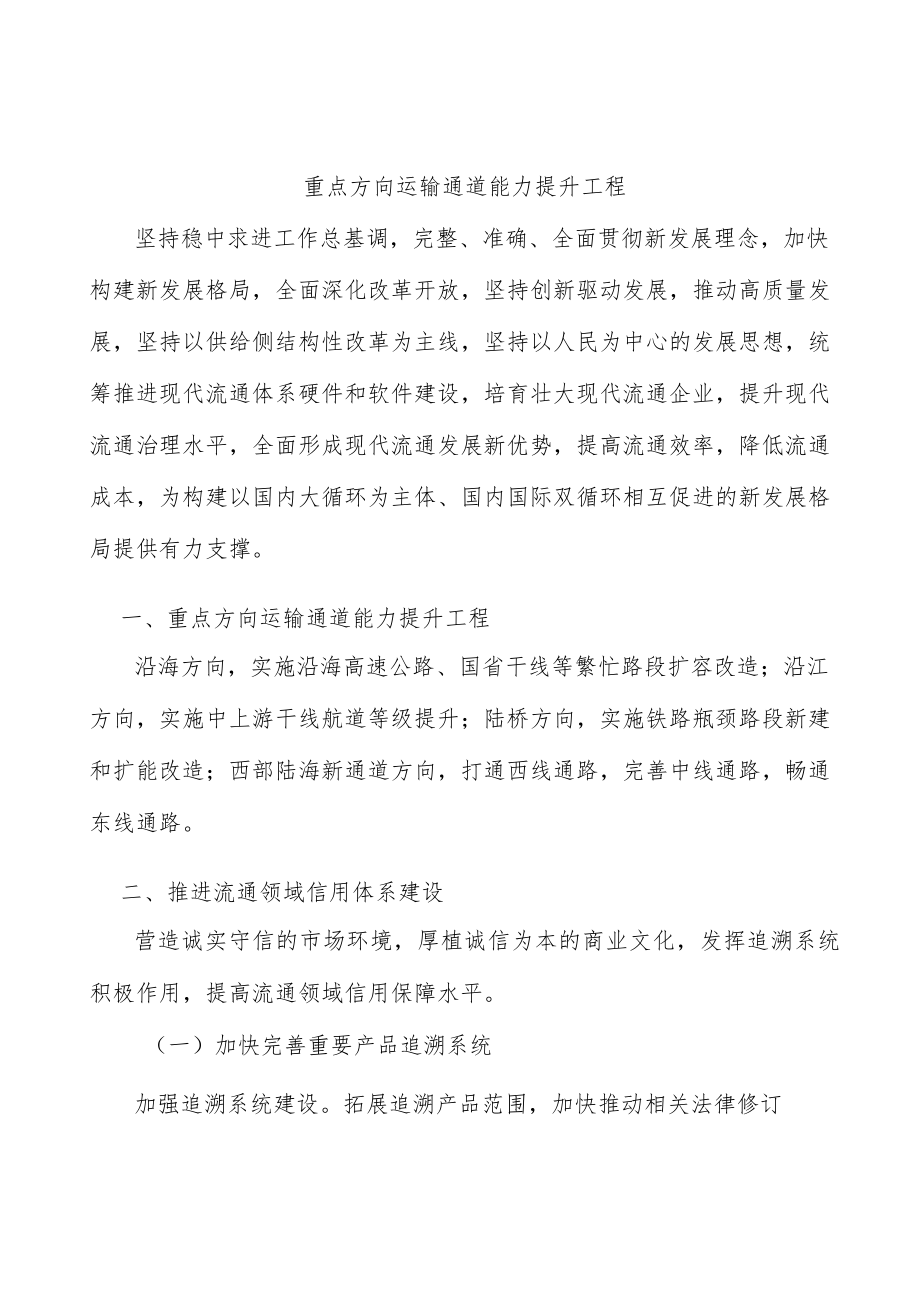 重点方向运输通道能力提升工程.docx_第1页