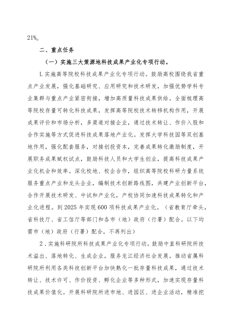 黑龙江省科技成果产业化行动计划（2022—2025年）.docx_第3页