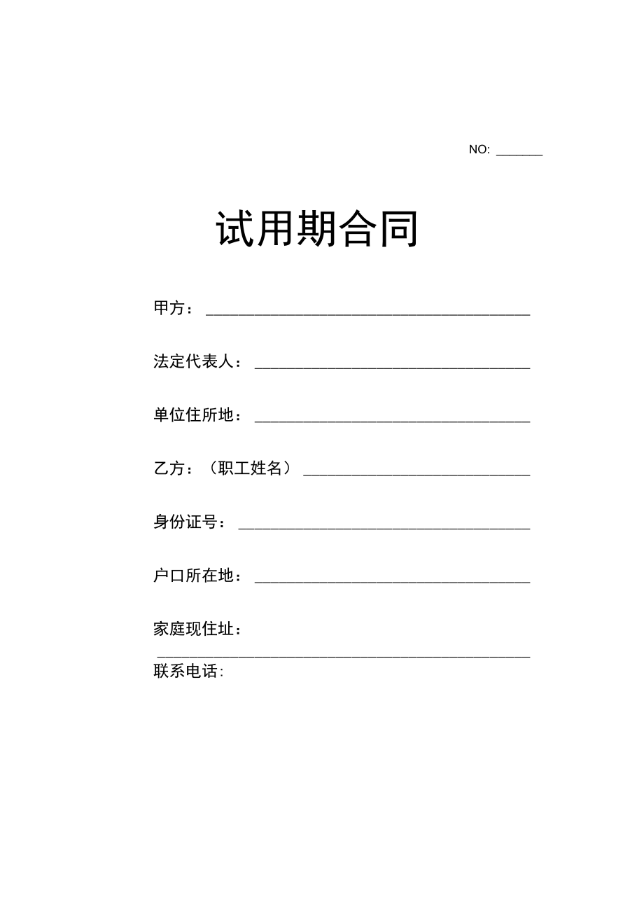 试用期合同 .docx_第1页