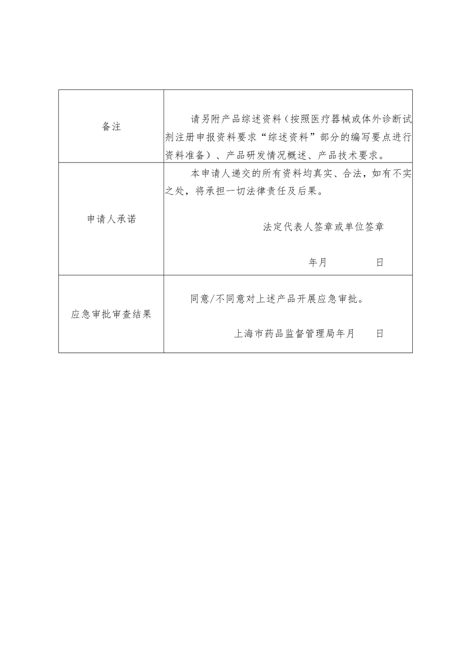 第二类医疗器械应急审批申请表.docx_第2页