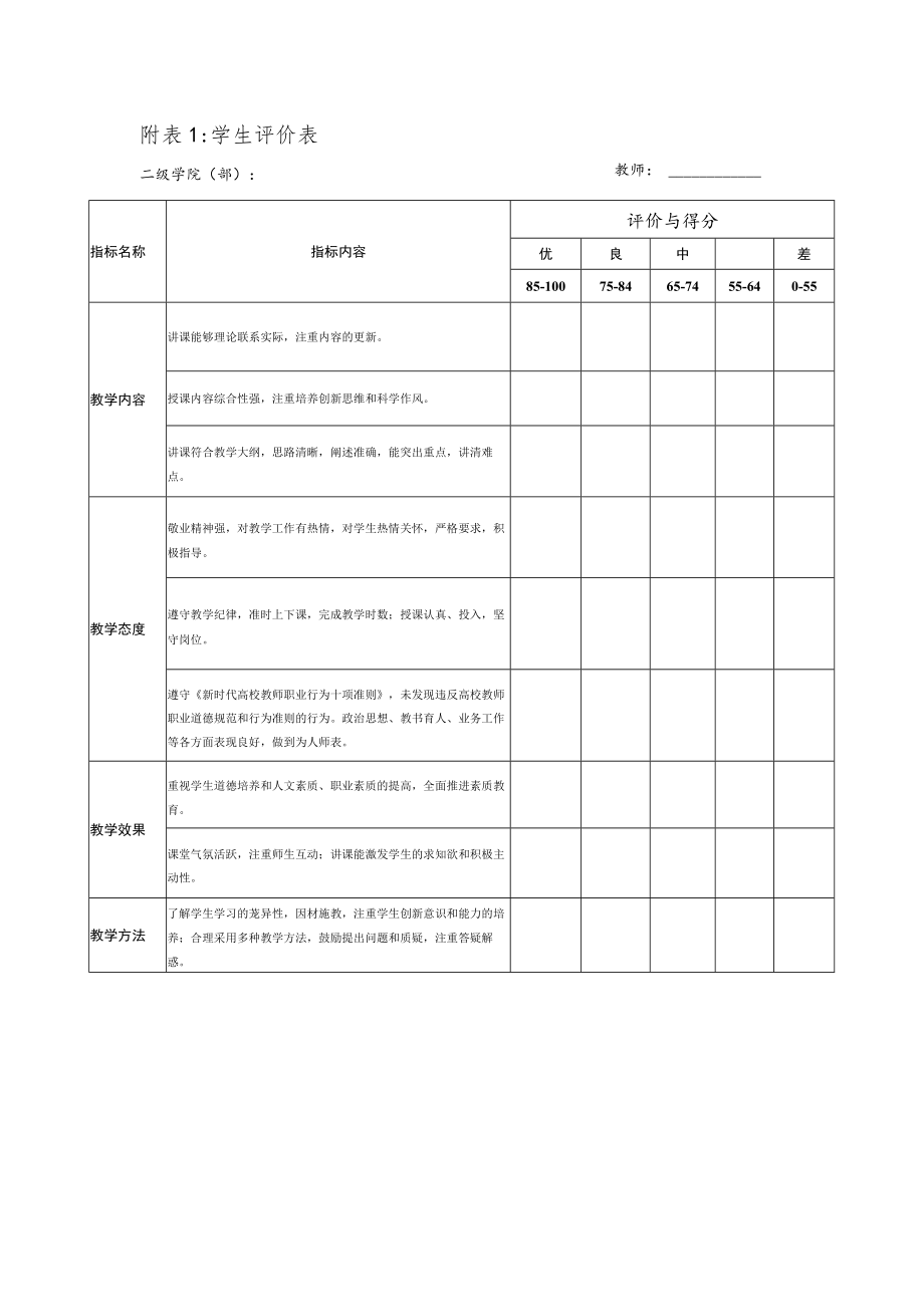 附表1学生评价表.docx_第1页