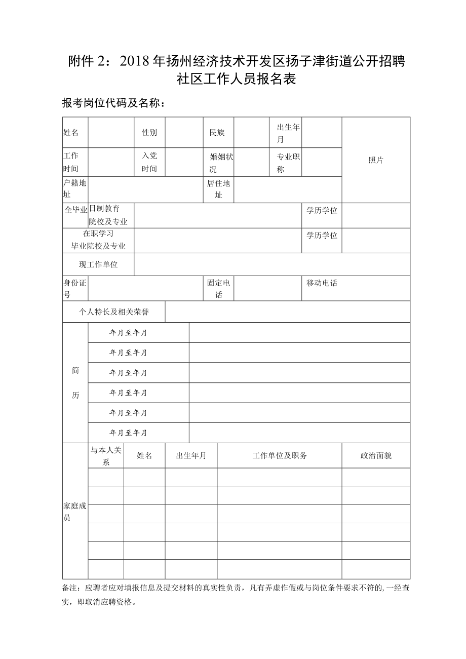 厚桥街道公开招聘城管队员报名登记表.docx_第1页