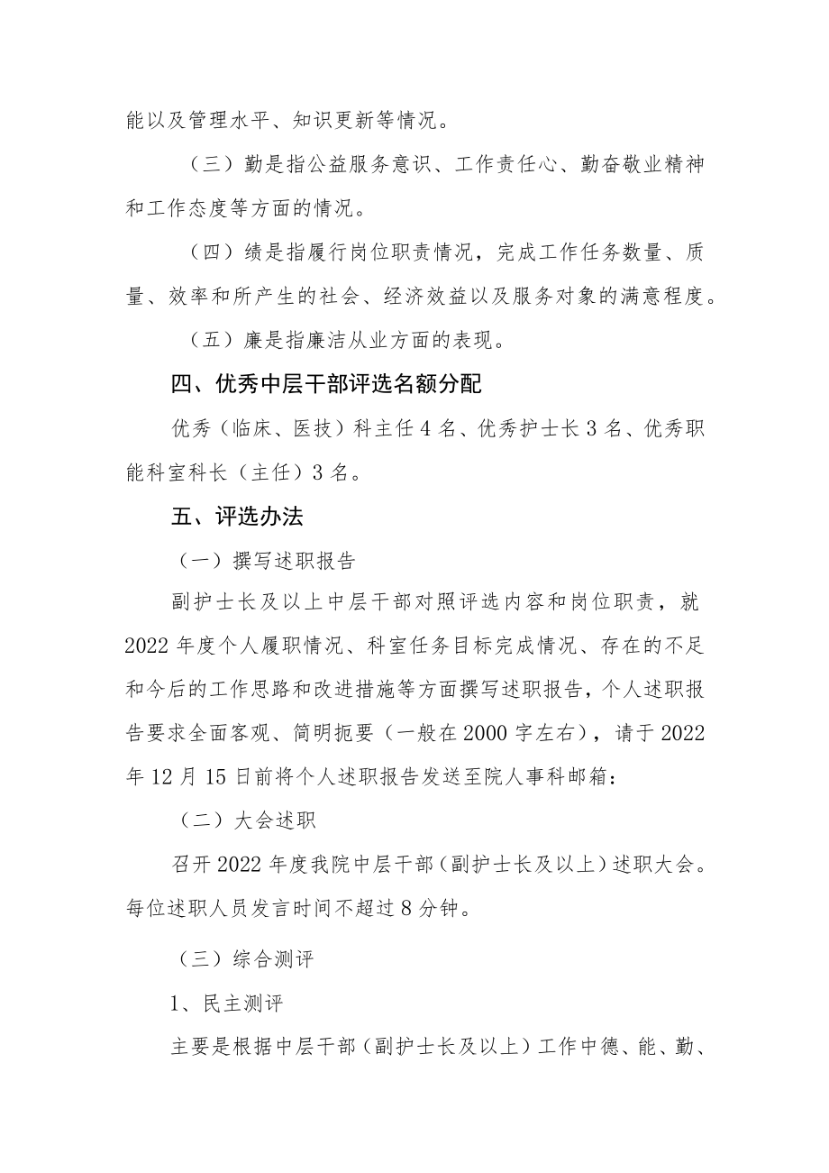 医院2022年度优秀中层干部评选工作方案.docx_第2页