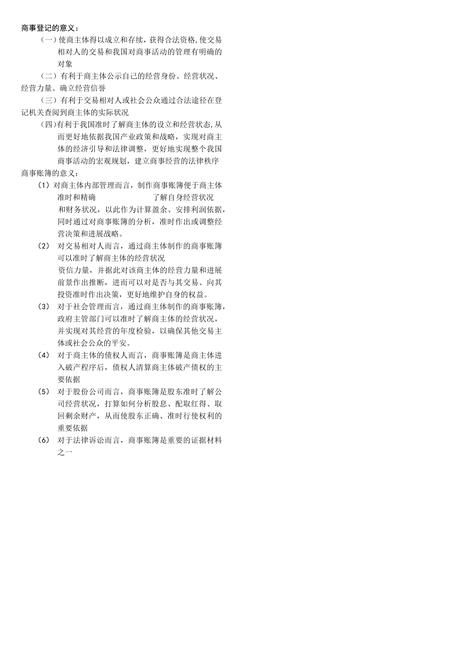 商事登记的意义.docx_第1页