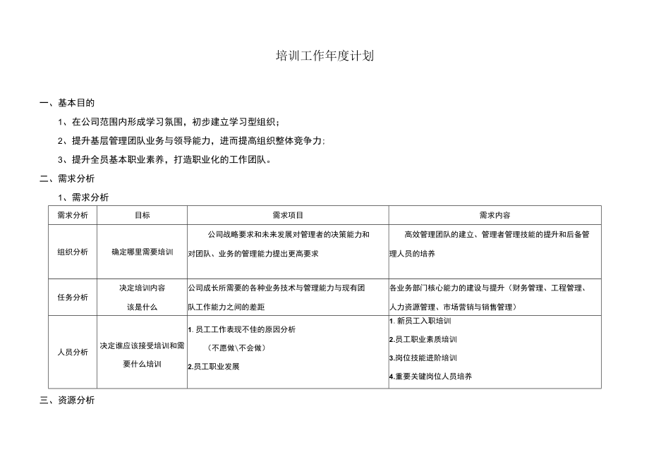 培训工作年度计划.docx_第1页