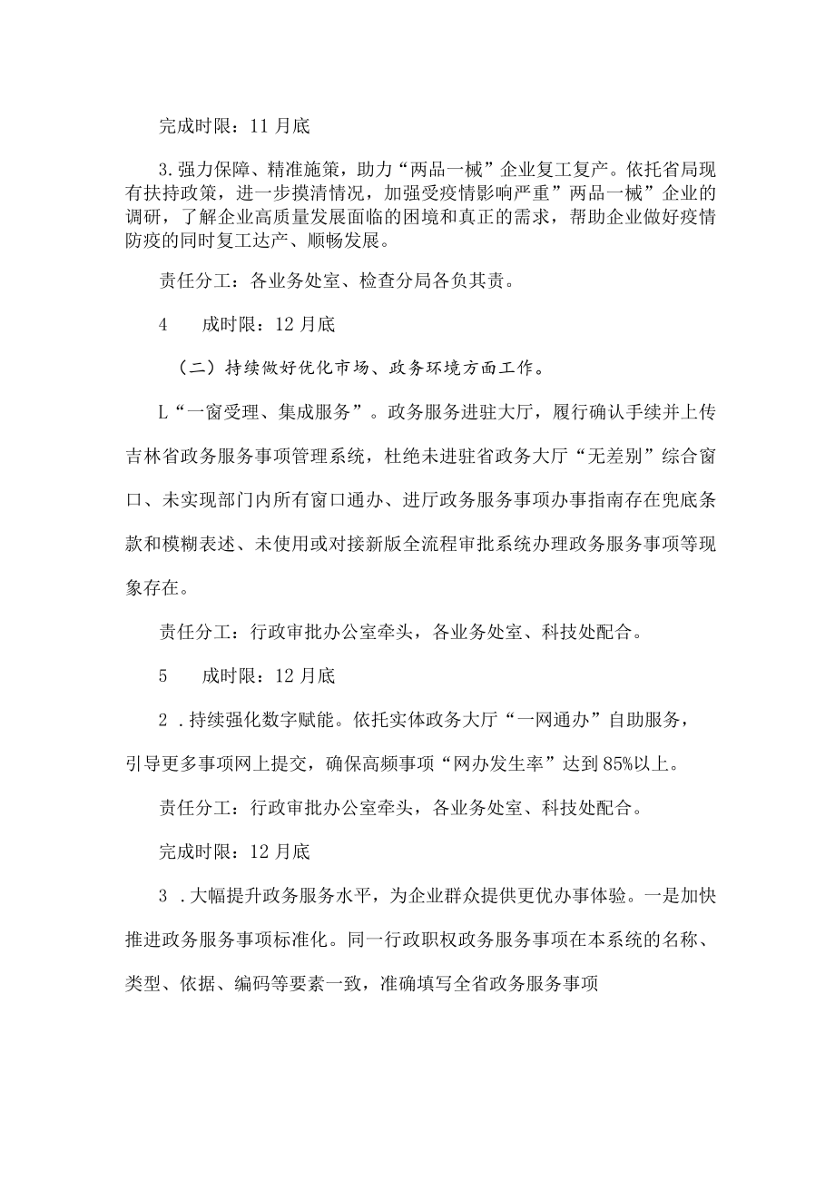 吉林省药品监督管理局2022年优化营商环境建设工作实施方案.docx_第3页