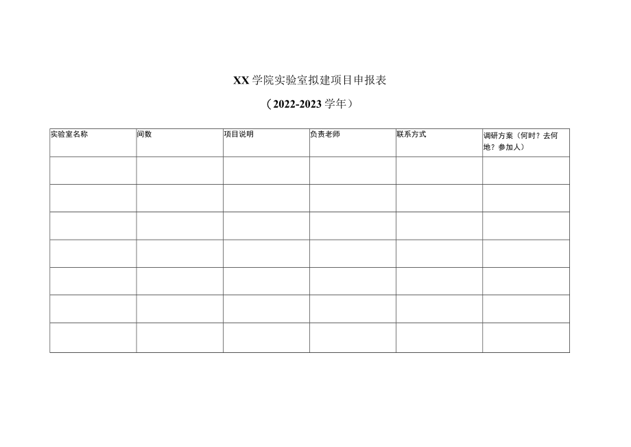 学院实验室拟建项目申报表.docx_第1页