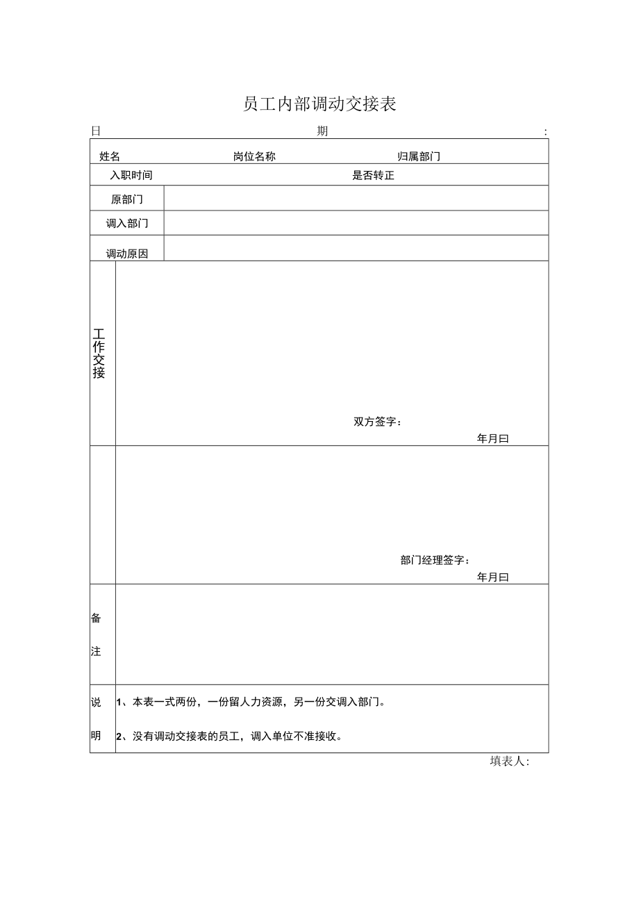 员工内部调动交接表.docx_第1页