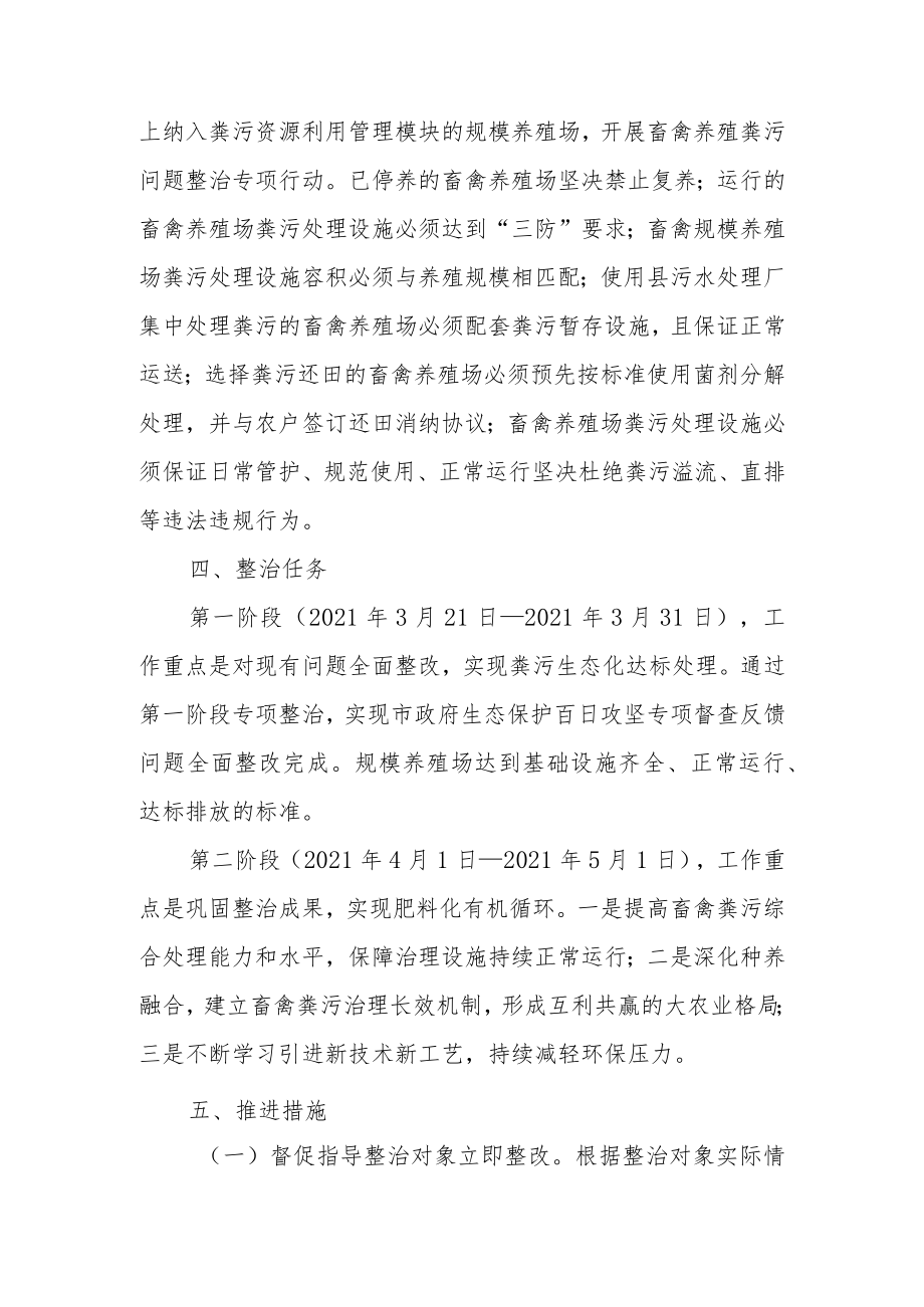 XX县规模养殖场畜禽粪污问题专项整治行动工作方案.docx_第2页