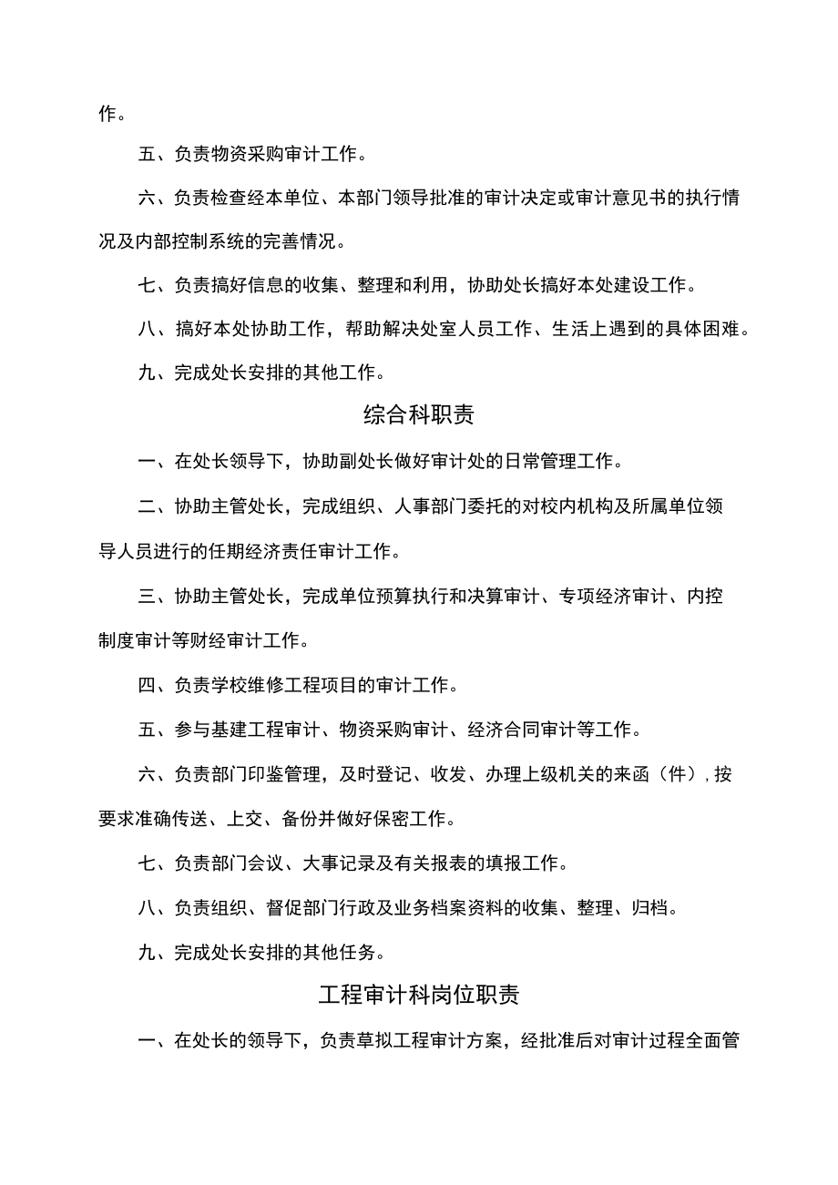 XX医药职业学院审计处组织结构和职责.docx_第2页