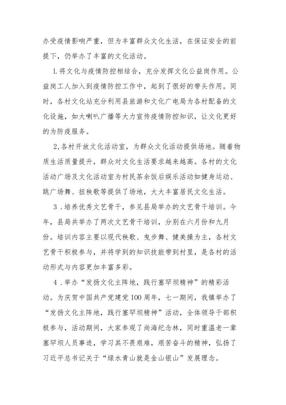 乡镇文化工作总结.docx_第2页