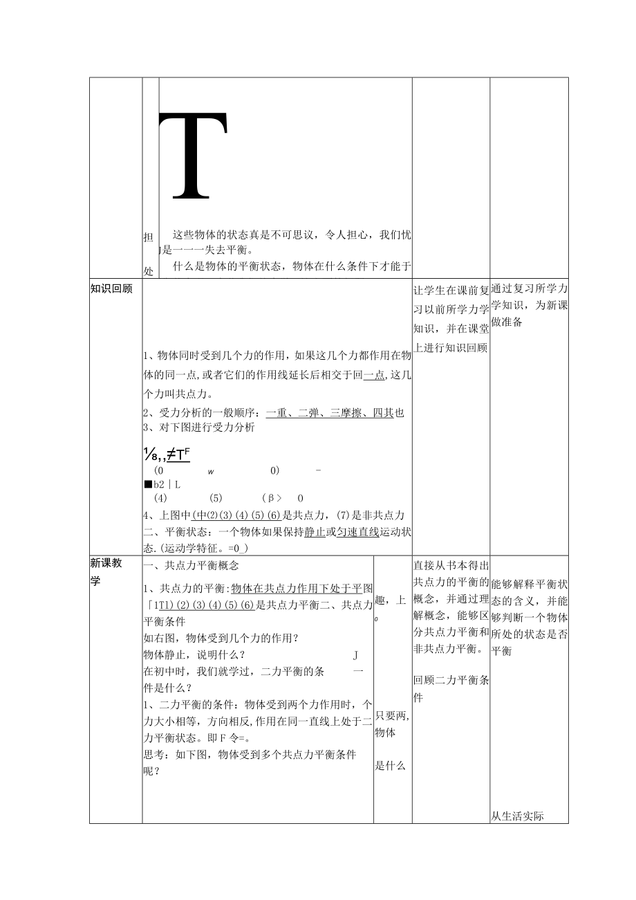 《共点力的平衡条件》教学设计方案64教学设计.docx_第2页