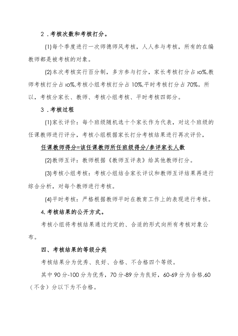 XX中小学（幼儿园）师德师风考核方案.docx_第3页