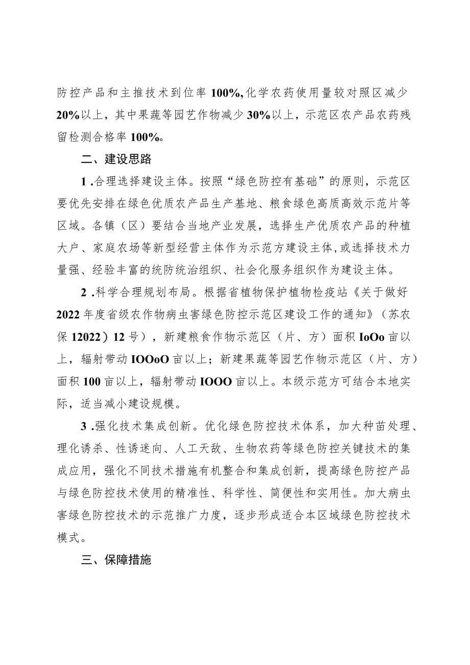 2022年全市农作物病虫害绿色防控 示范区建设方案.docx_第2页