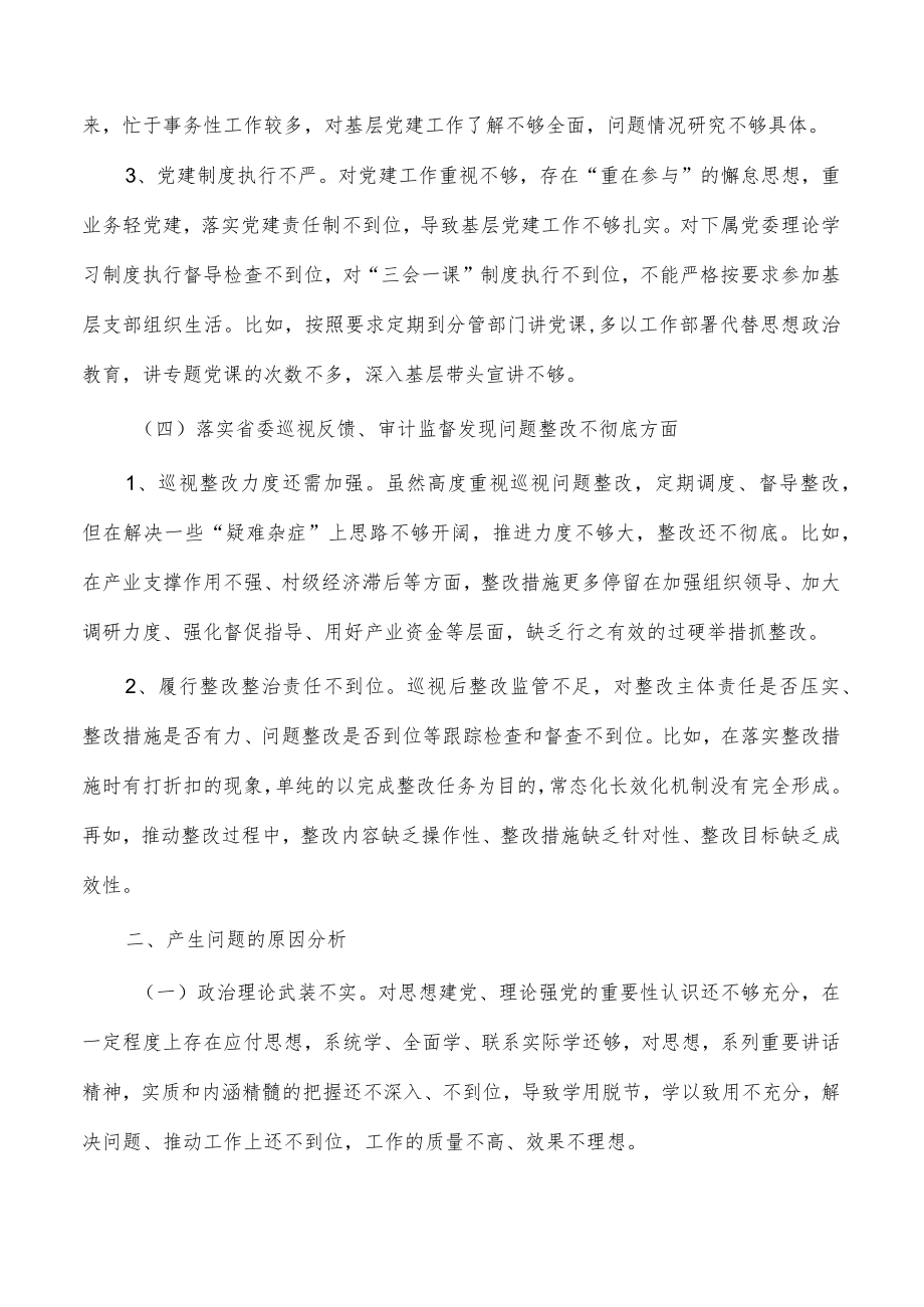 2022年反馈问题整改生活会个人发言提纲.docx_第3页