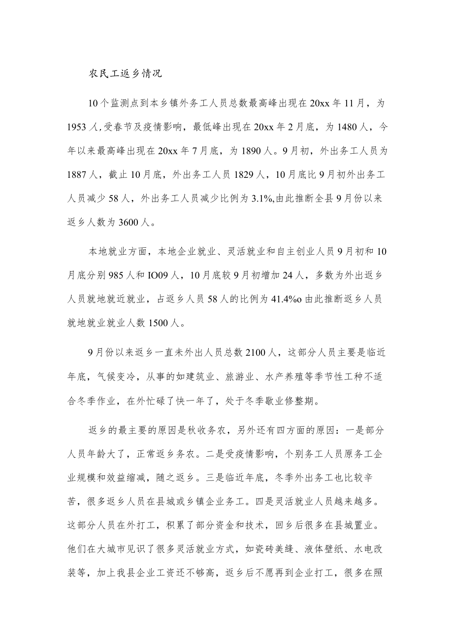 xxx县农民工就业情况汇报.docx_第3页