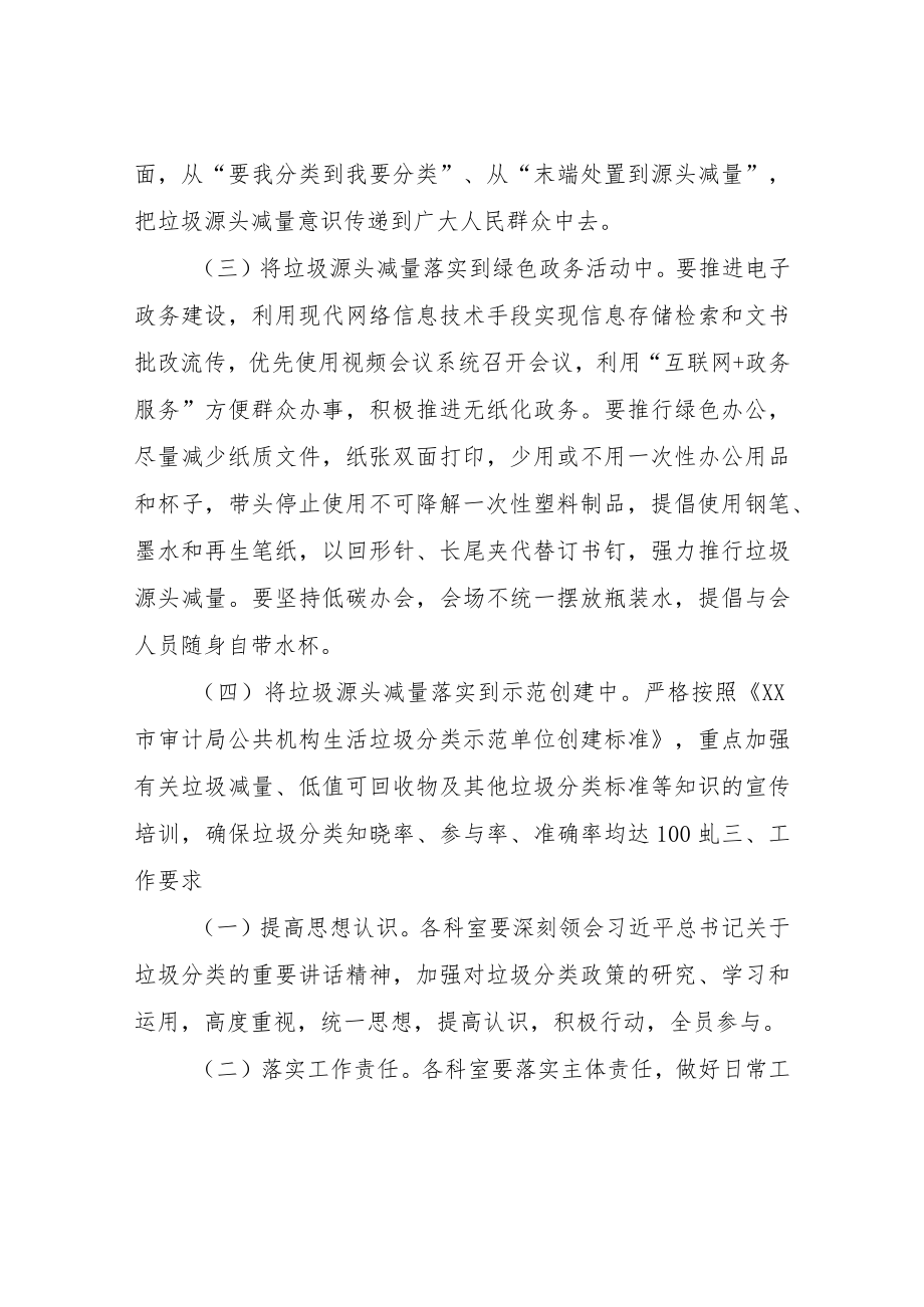 XX市审计局生活垃圾源头减量工作实施方案.docx_第2页