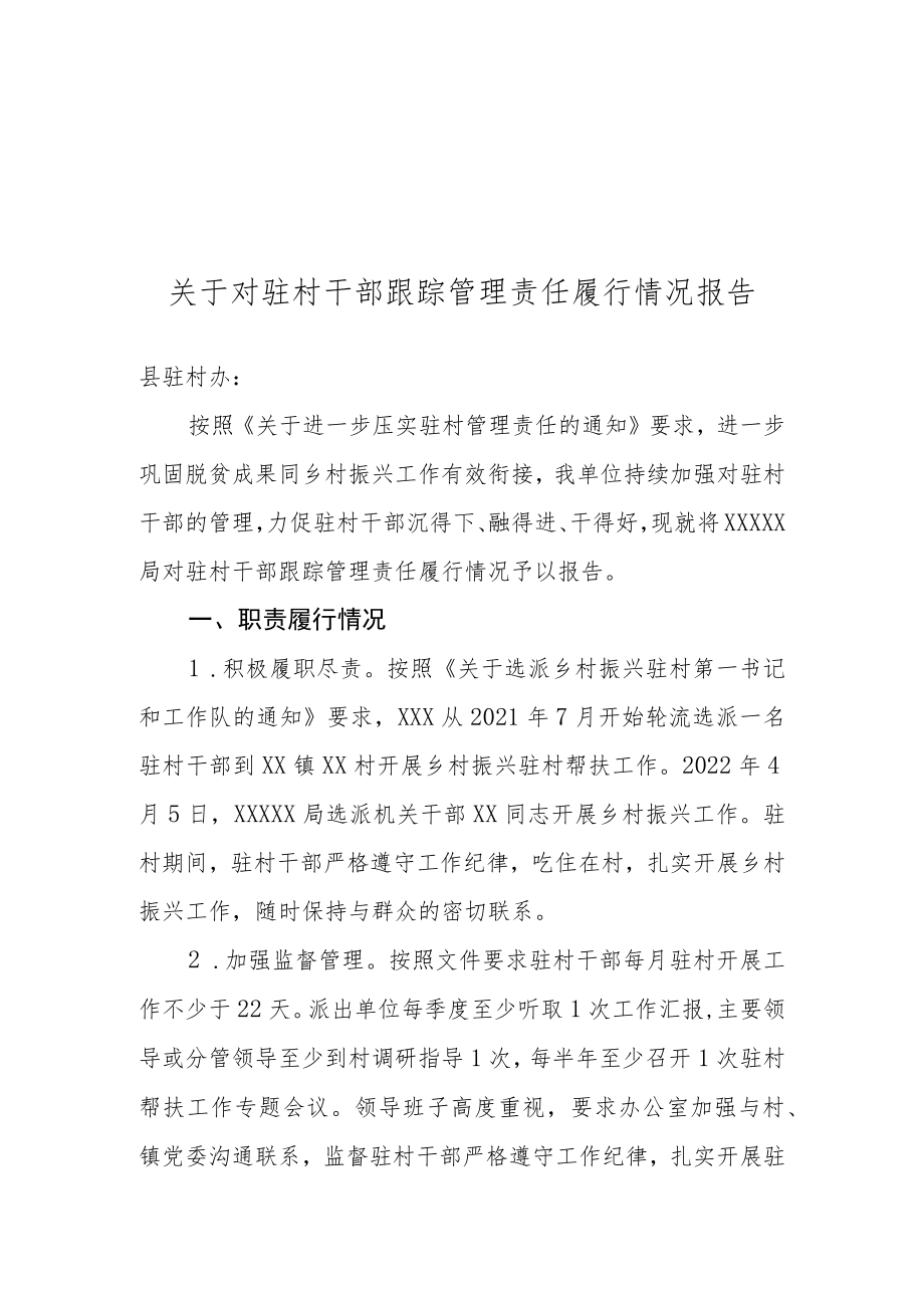 乡村振兴驻村履职报告.docx_第1页