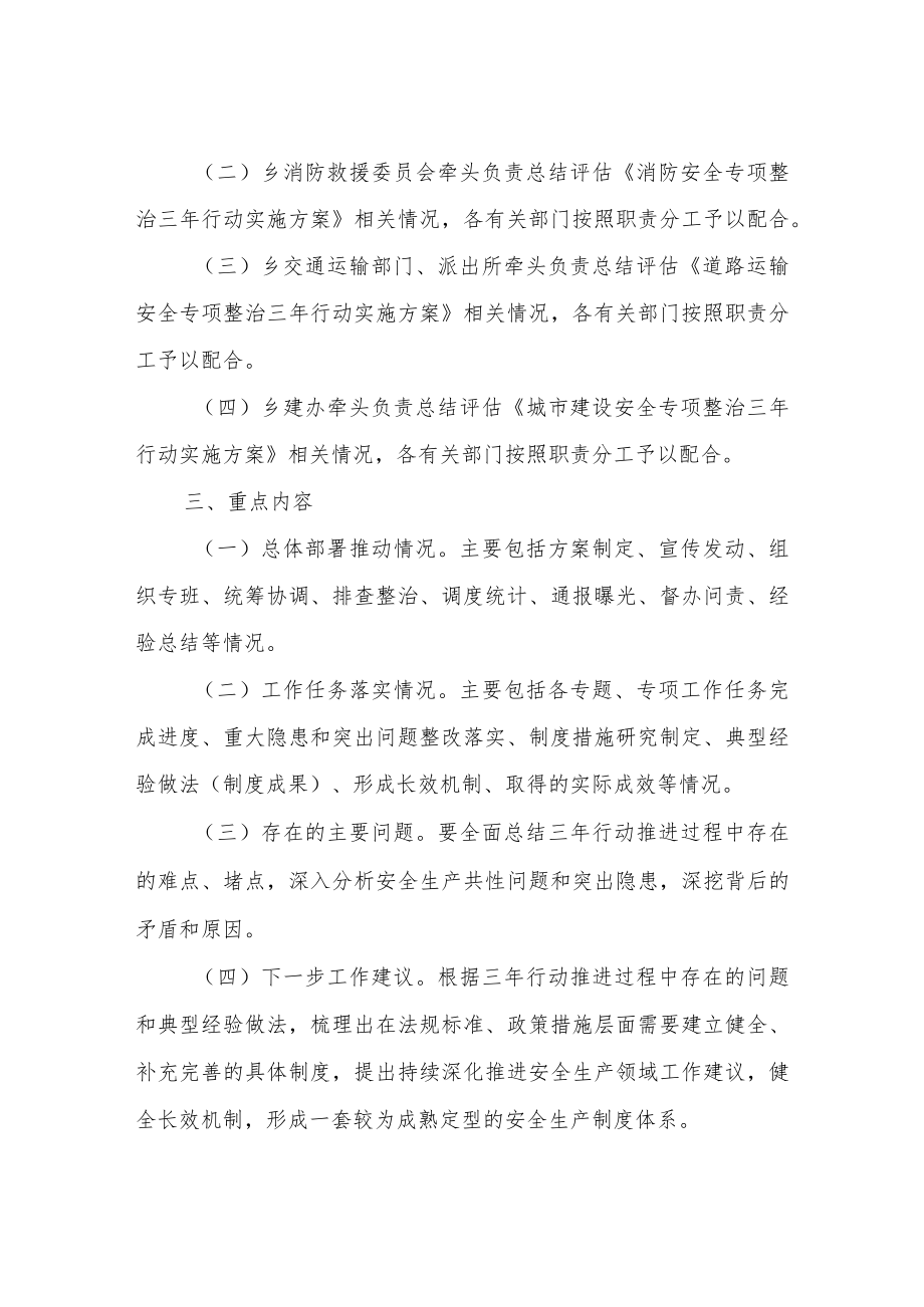 XX镇安全生产专项整治三年行动总结评估工作方案.docx_第2页