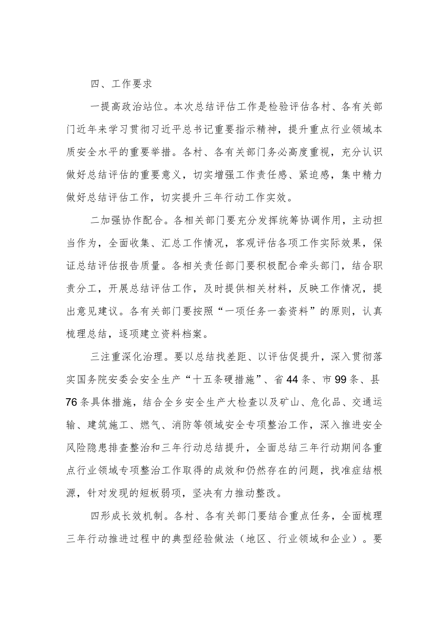 XX镇安全生产专项整治三年行动总结评估工作方案.docx_第3页