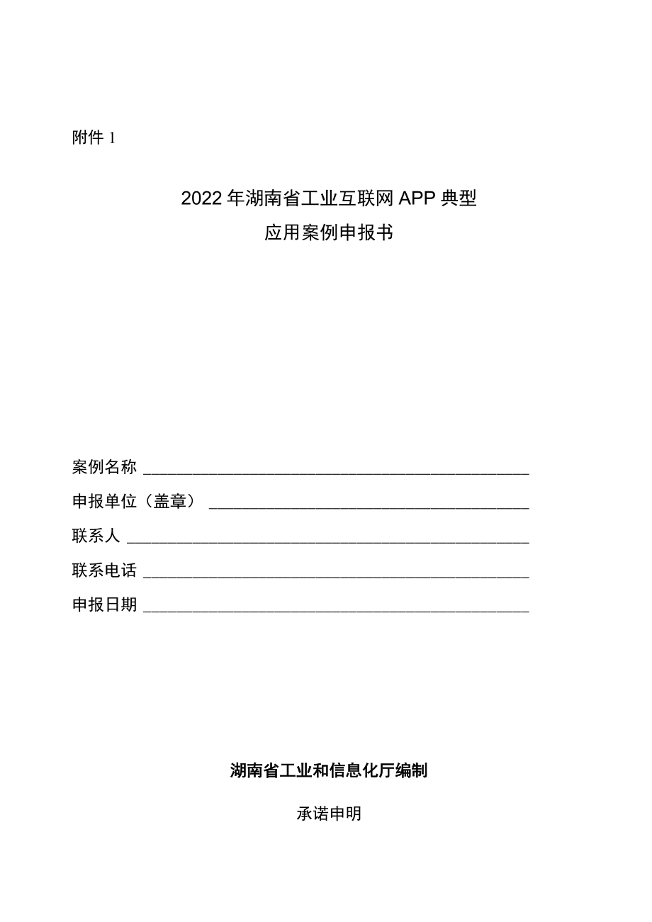 2022年湖南省工业互联网APP典型应用案例申报书.docx_第1页