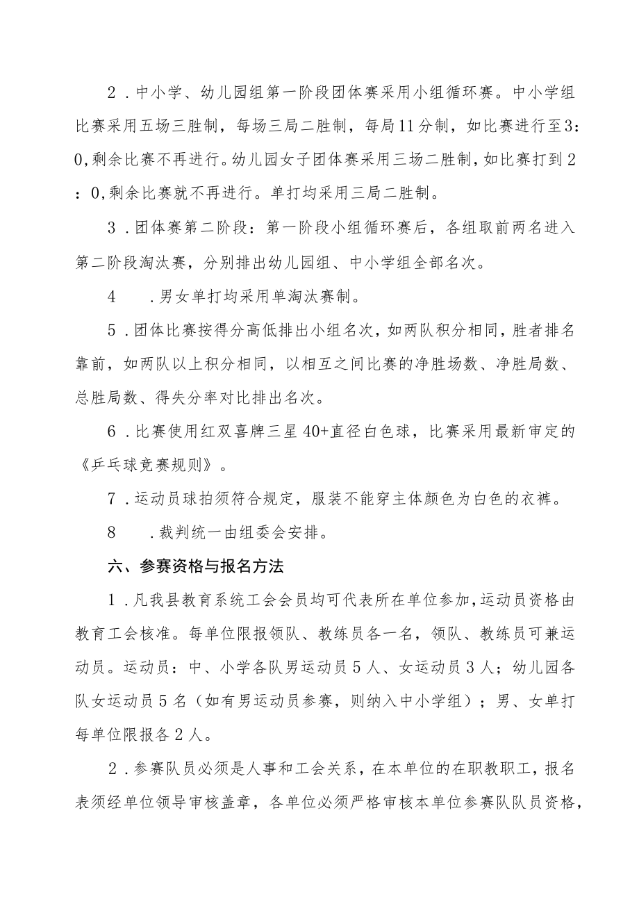 2022年XX县教职工乒乓球比赛方案.docx_第2页