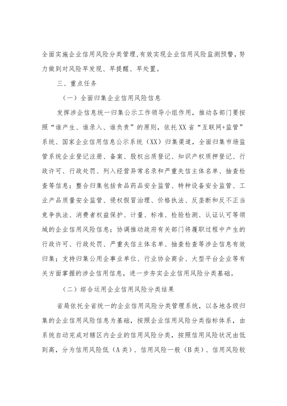 XX县市场监督管理局推进企业信用风险分类管理工作方案.docx_第2页