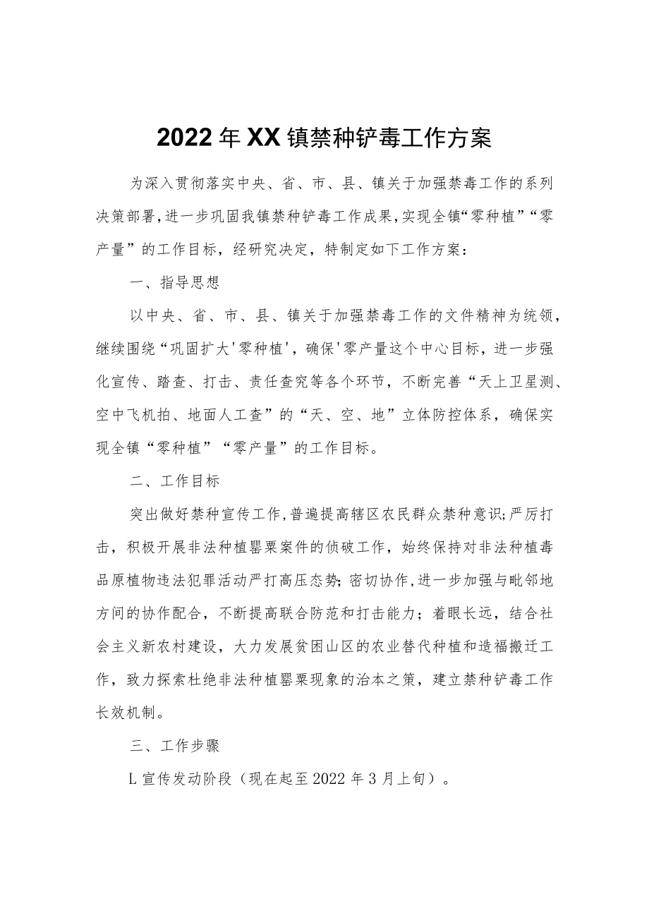 2022年XX镇禁种铲毒工作方案.docx_第1页