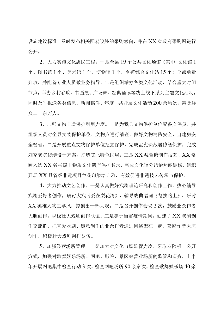 2022年县文化旅游体育局年度工作总结及下一年工作计划.docx_第2页