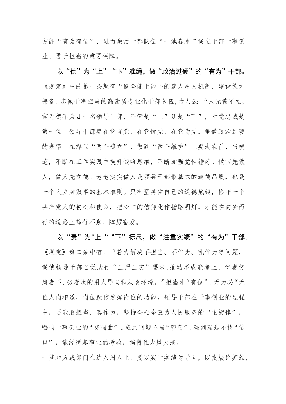 《推进领导干部能上能下规定》心得六篇合集.docx_第3页