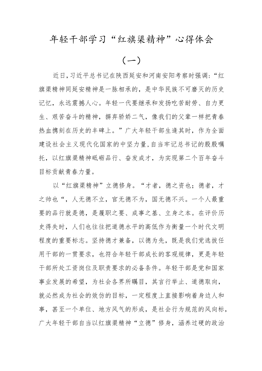 (2篇)学习“红旗渠精神”心得体会发言材料.docx_第1页