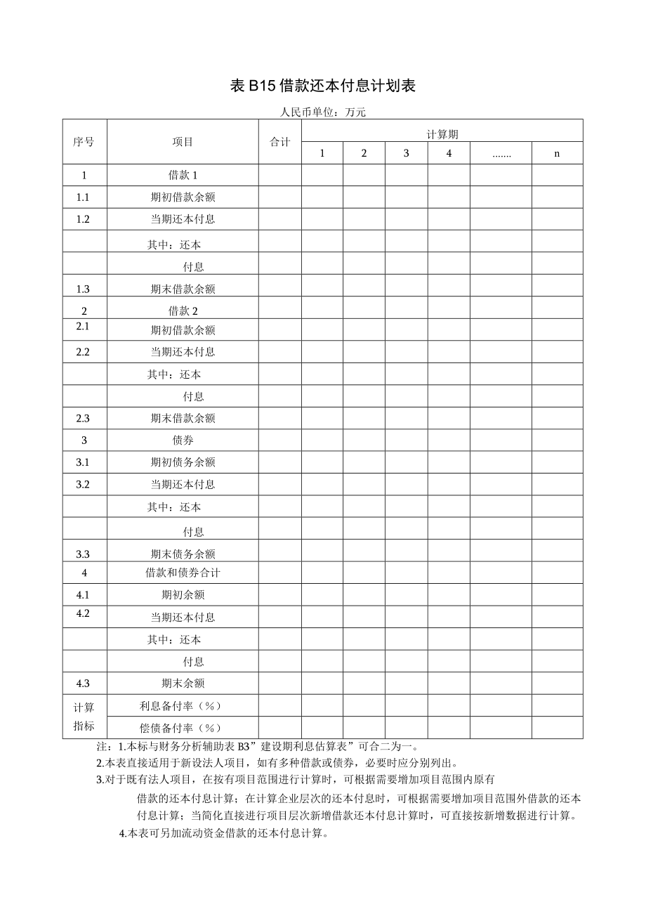 借款还本付息计划表 .docx_第1页