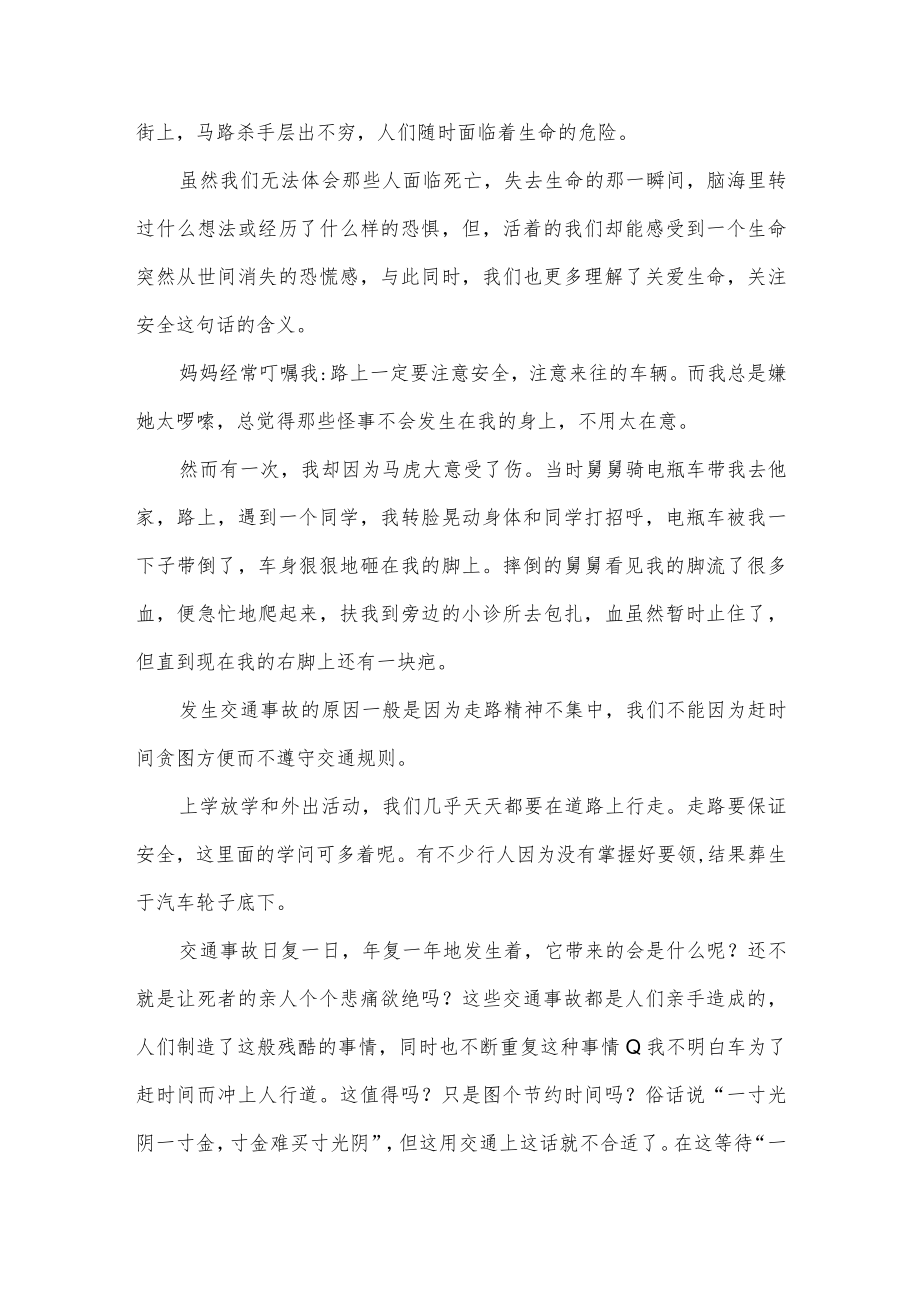 交通安全讲座进校园校长精彩讲话稿3篇供借鉴.docx_第3页