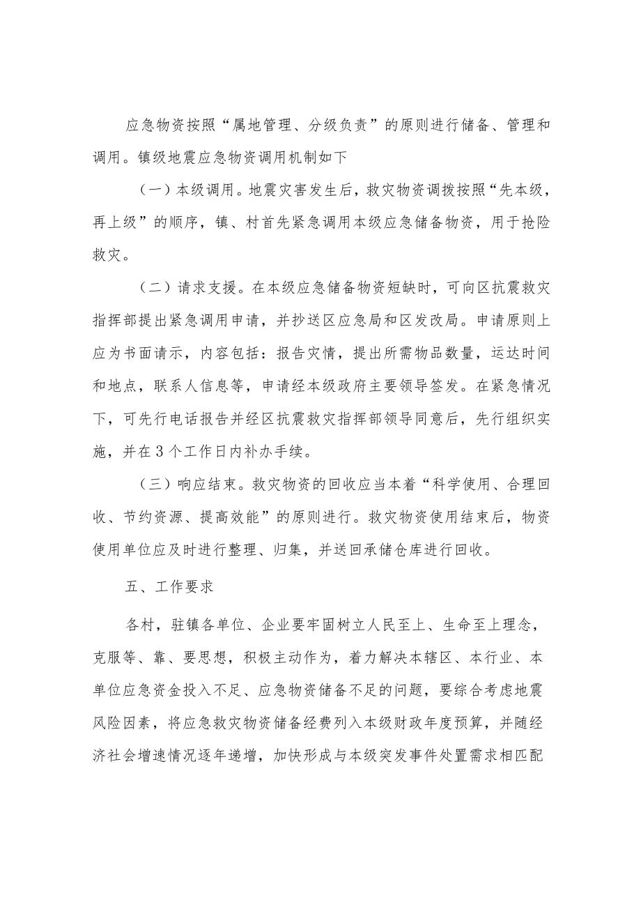 XX镇地震应急物资保障方案.docx_第3页