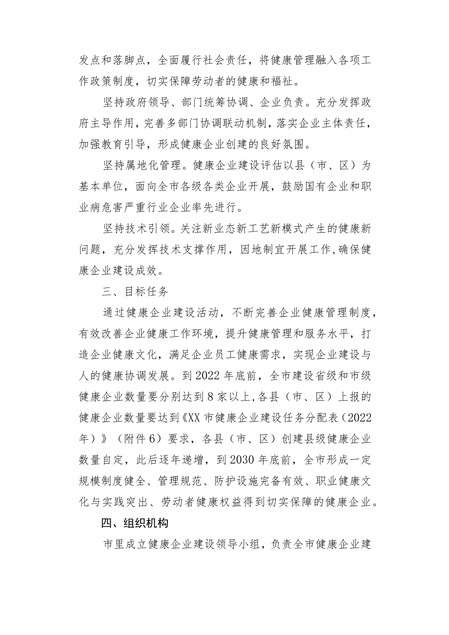 XX市健康企业建设活动实施方案.docx_第2页