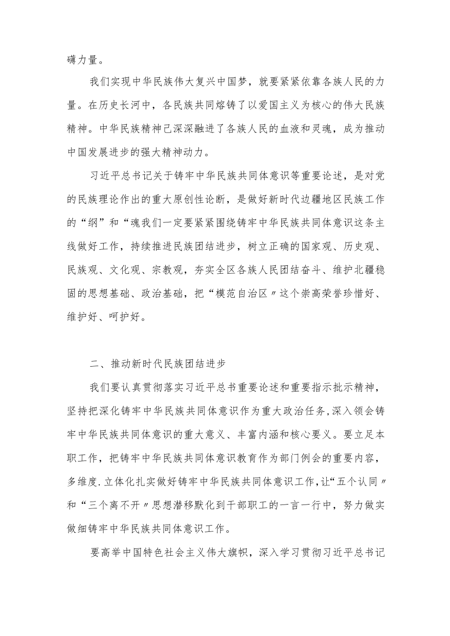 “铸牢中华民族共同体意识”研讨发言材料心得体会感想5篇.docx_第3页