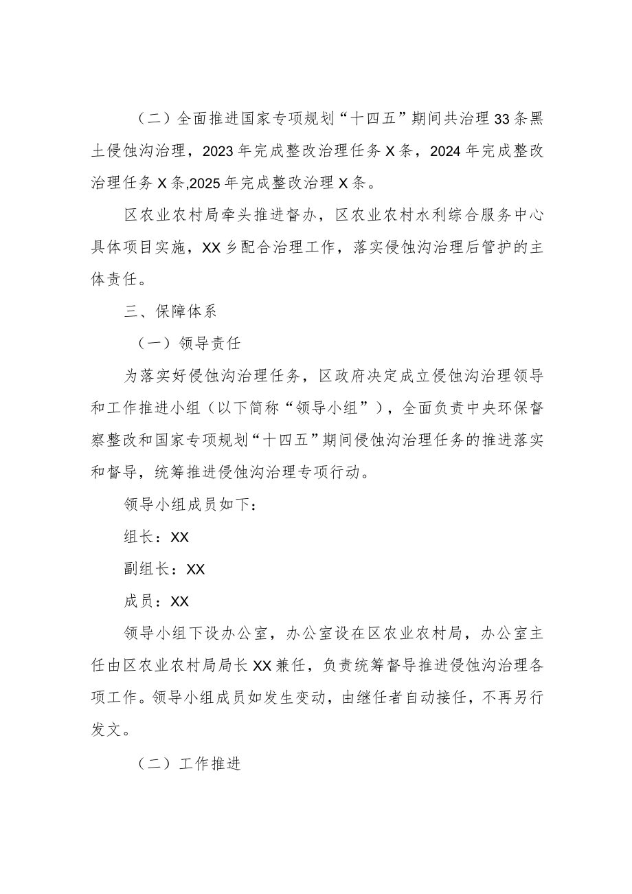 XX区侵蚀沟治理专项行动方案.docx_第2页