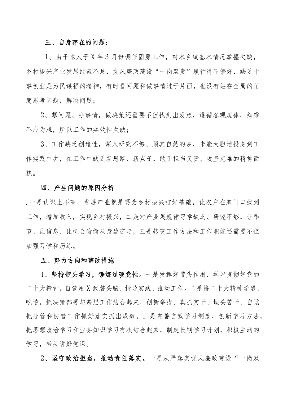 2022年度民主生活会发言提纲3.docx_第3页