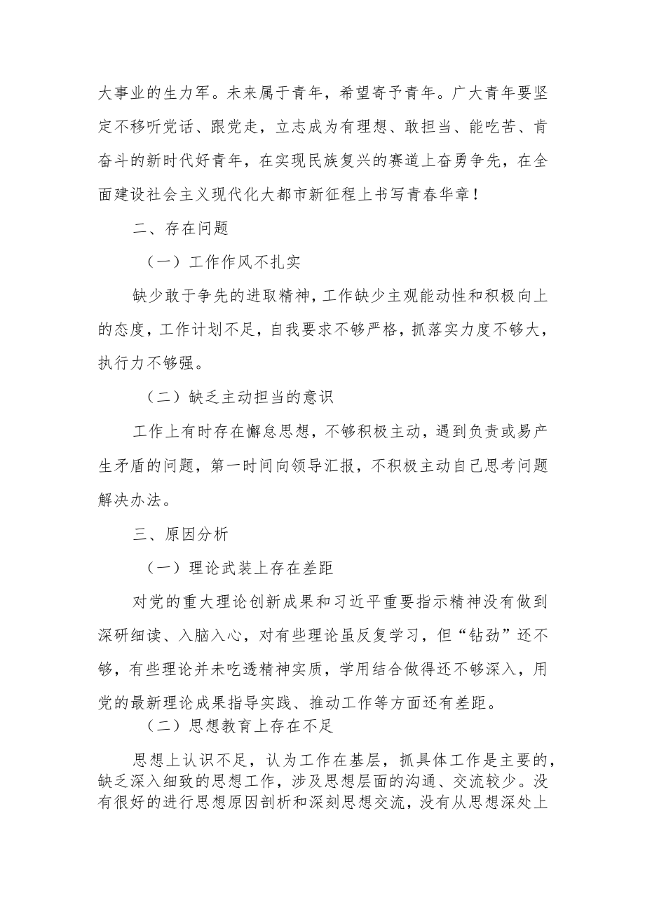 “迎盛会、铸忠诚、强担当、创业绩”主题学习宣传教育实践活动学习个人发言提纲.docx_第2页